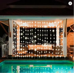 CORTINA AMBAR CON PANEL SOLAR 3 X 3 METROS